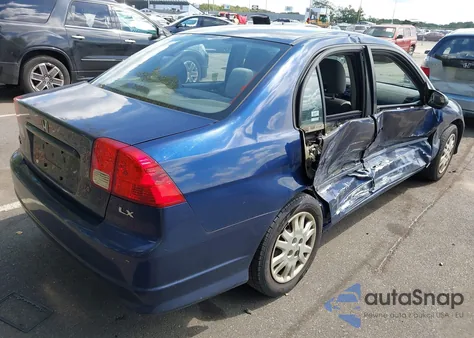 2004 Honda Civic Lx из США, поврежденный, VIN 2HGES16654H530467